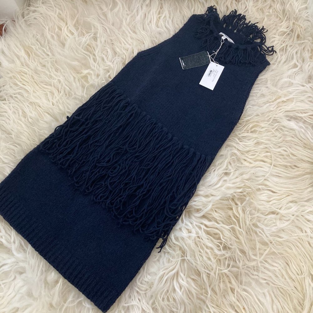 3.1 PHILLIP LIM Mock Neck Fringe Sweater Mini Dress - Picture 4 of 9